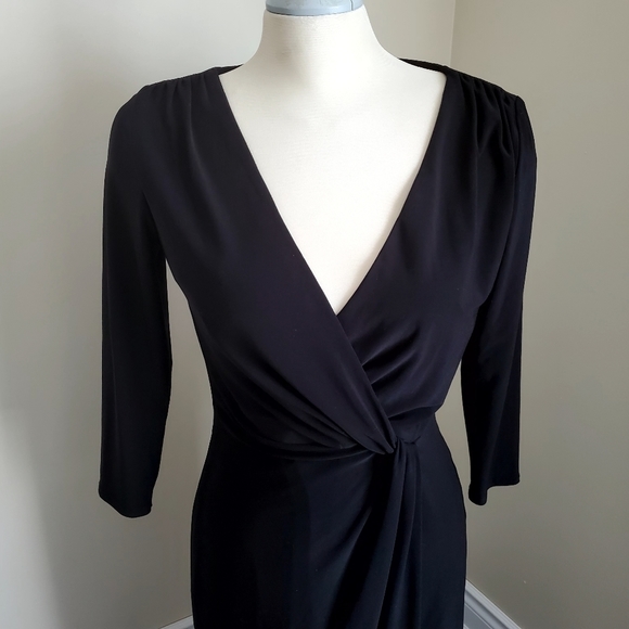 Ralph Lauren Twist-Front 3/4 Sleeves Dress Size 8 - Picture 4 of 6